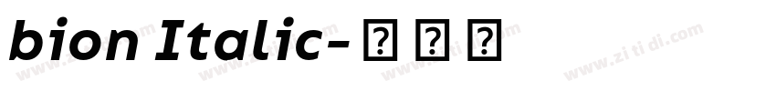 bion Italic字体转换